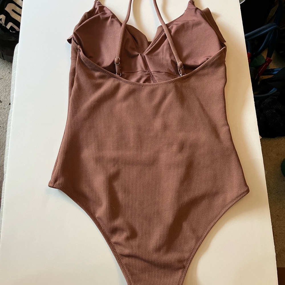 CupShe Medium Mauve One Piece Swimsuit